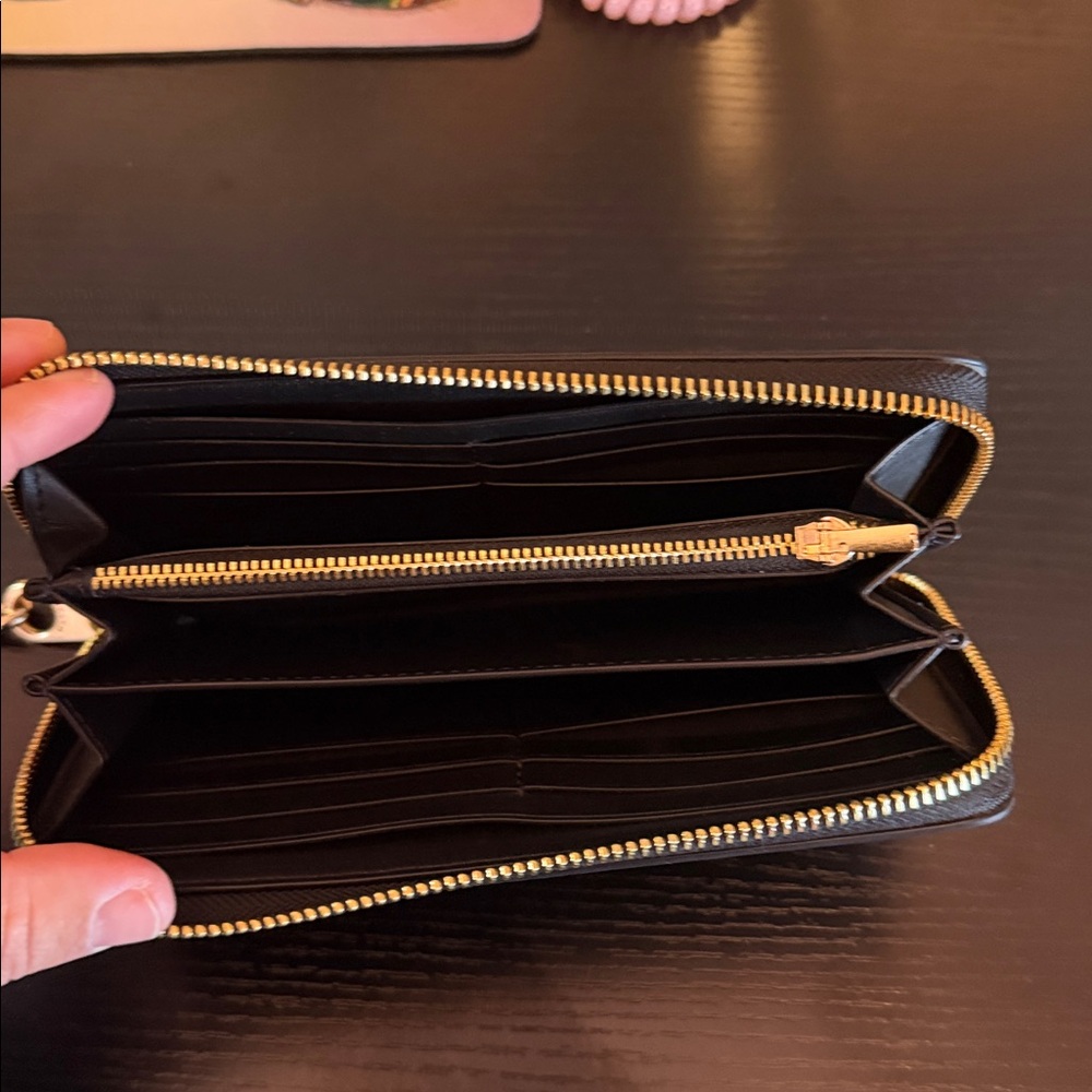 Coach Dark Brown Signature Wristlet - Picture 3 of 3